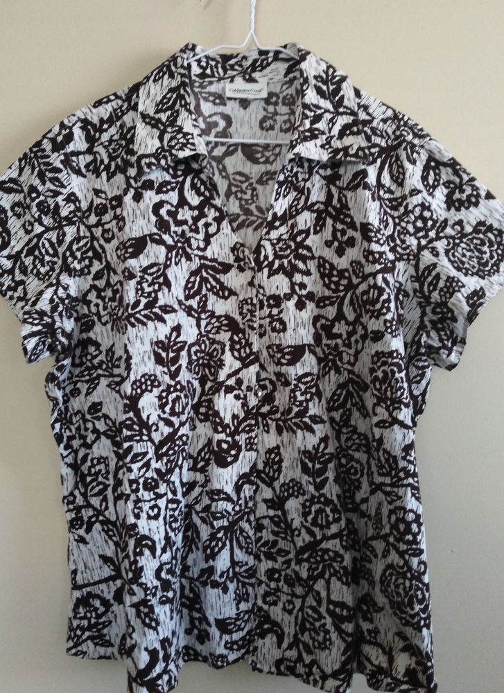 BOGO Coldwater Creek Floral 100% Cotton Blouse